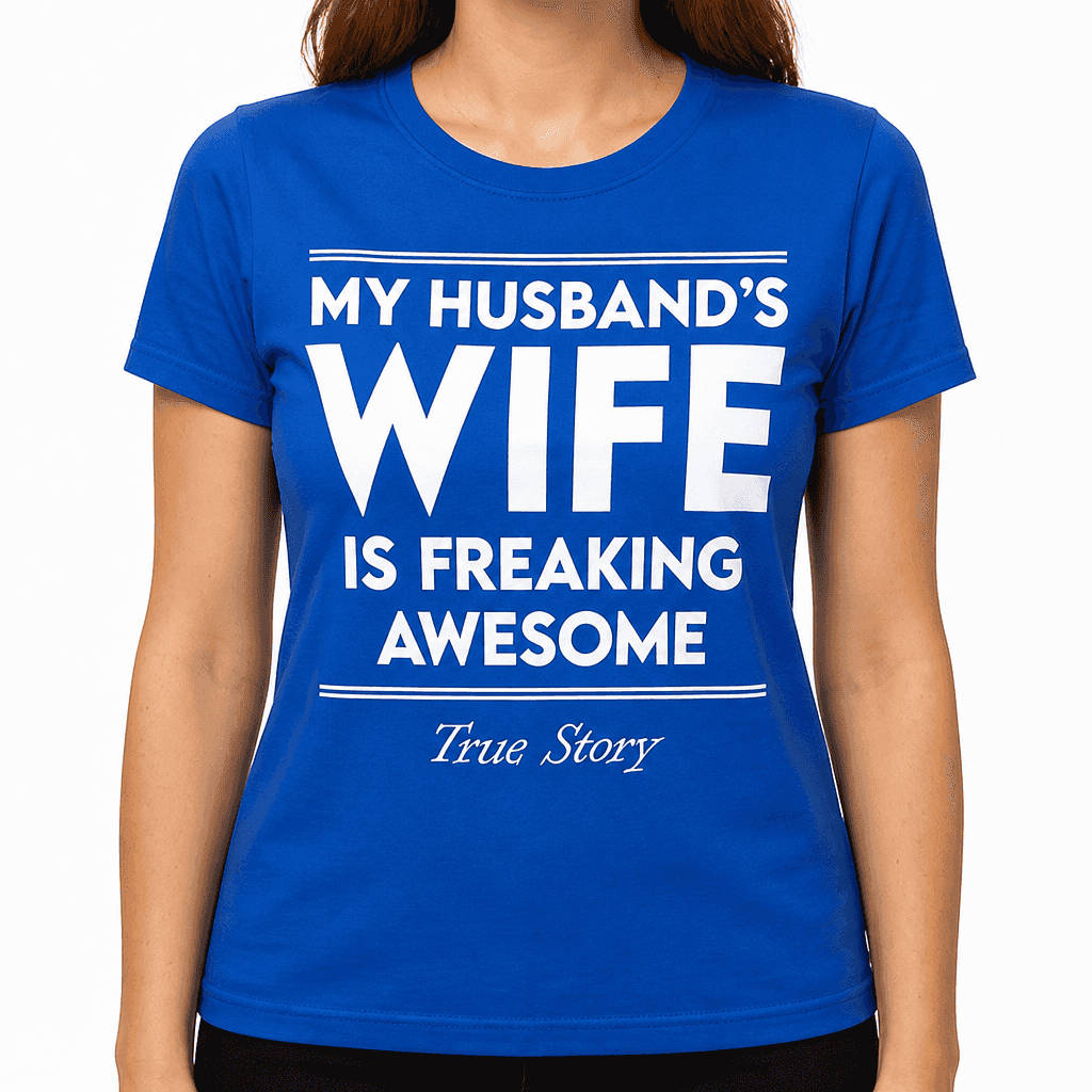 My Husband's Wife Is Freaking Awesome - T-Shirt