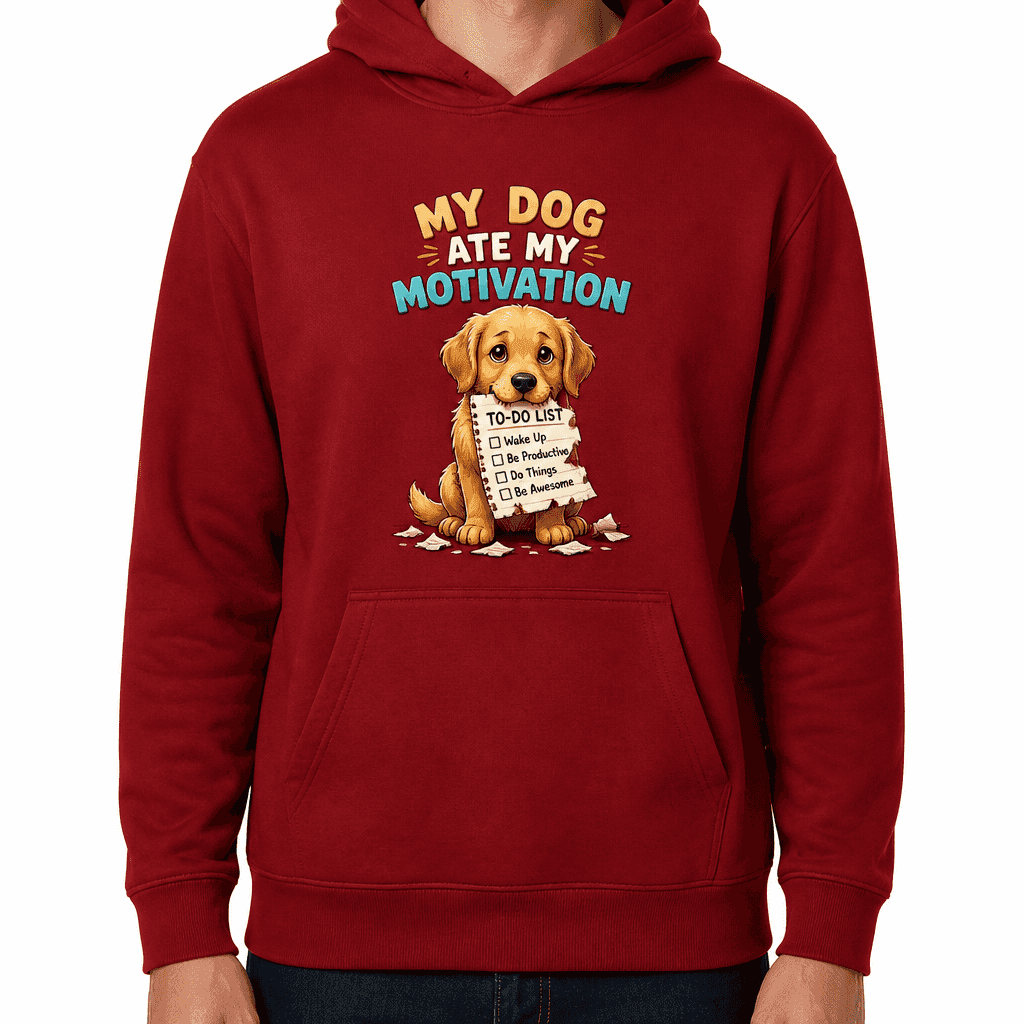 Funny Dog Lover Hoodie - My dog ate my motivation