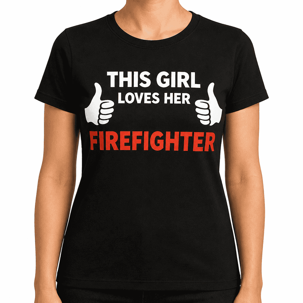 Girl Loves Firefighter - T-Shirt