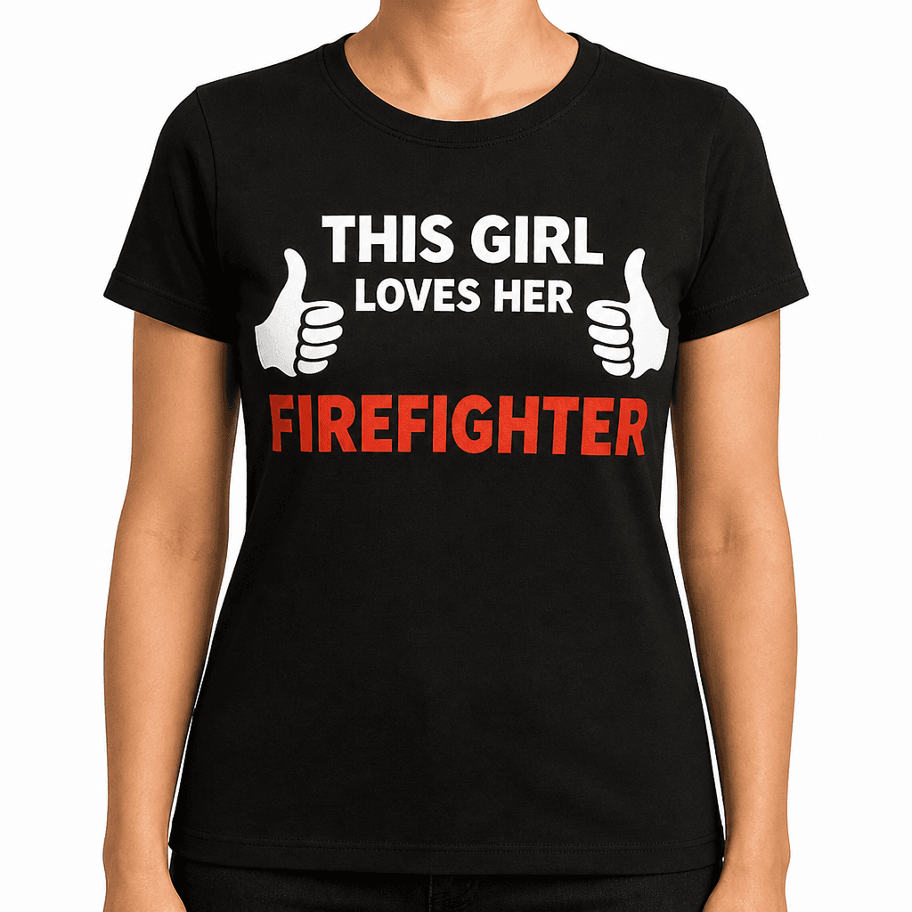 Girl Loves Firefighter - T-Shirt