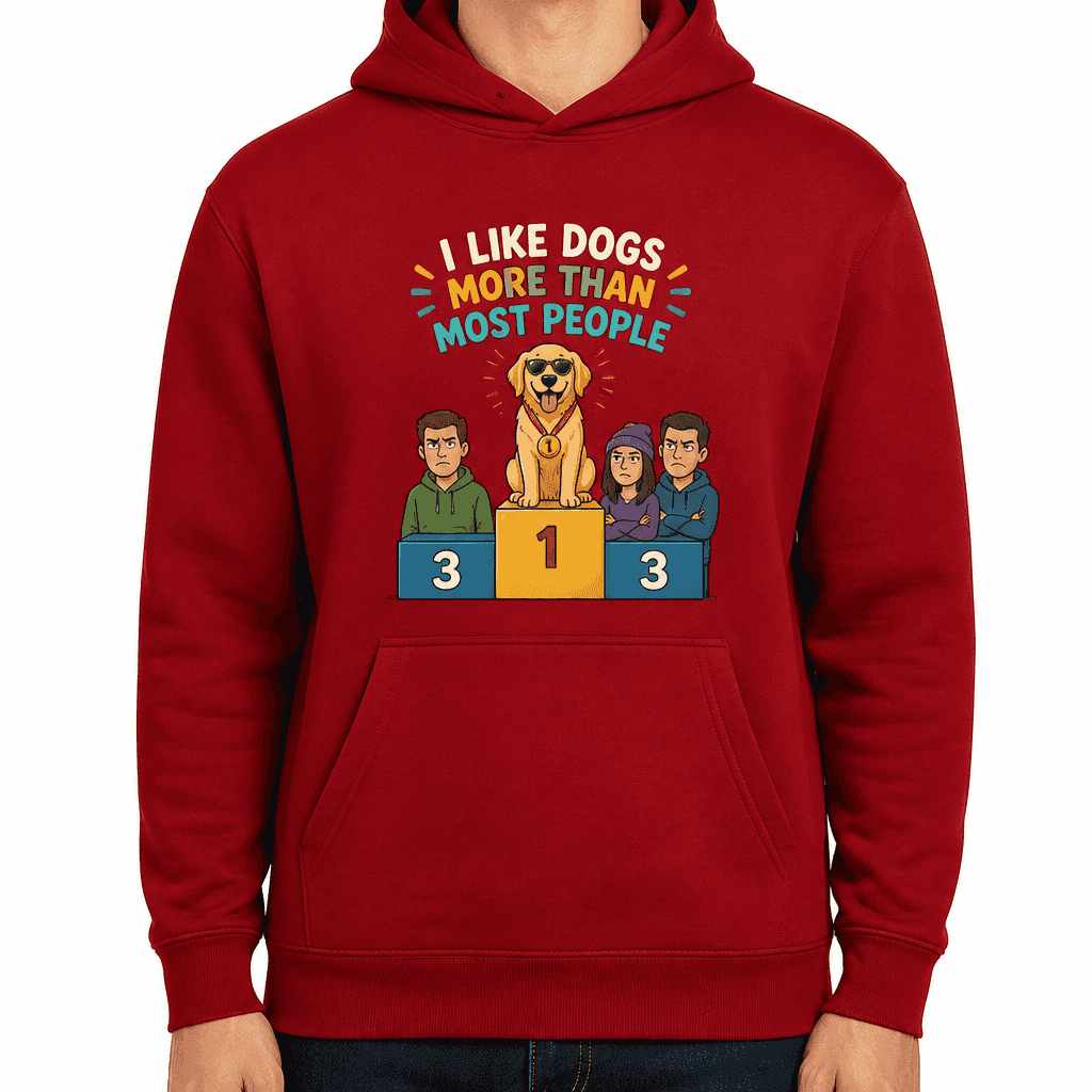 Funny Dog Lover Hoodie - I like dogs more than most people