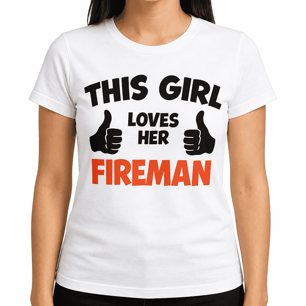 THIS GIRL LOVES HER FIREMAN - T-Shirt