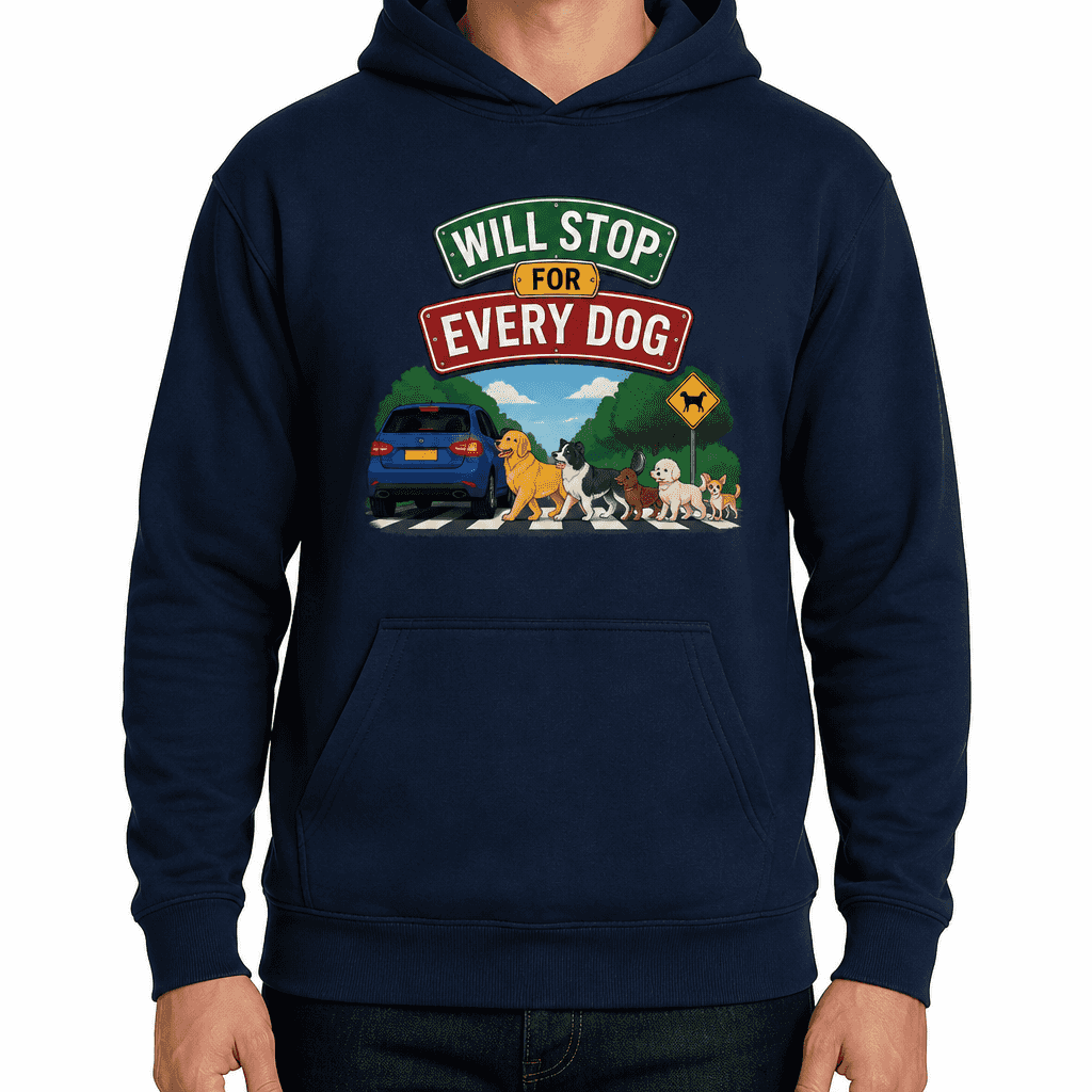 Funny Dog Lover Hoodie - Will stop for every dog