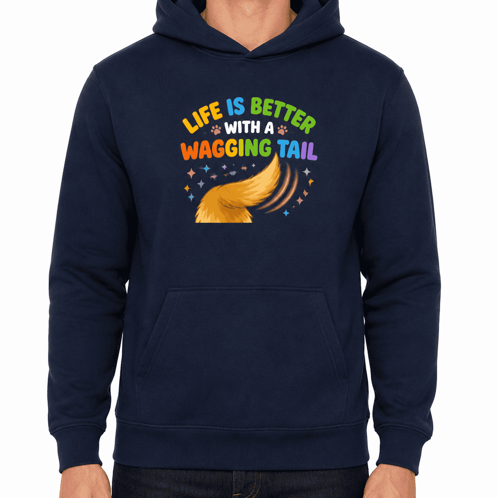 Funny Dog Lover Hoodie - Life is better with a wagging tail