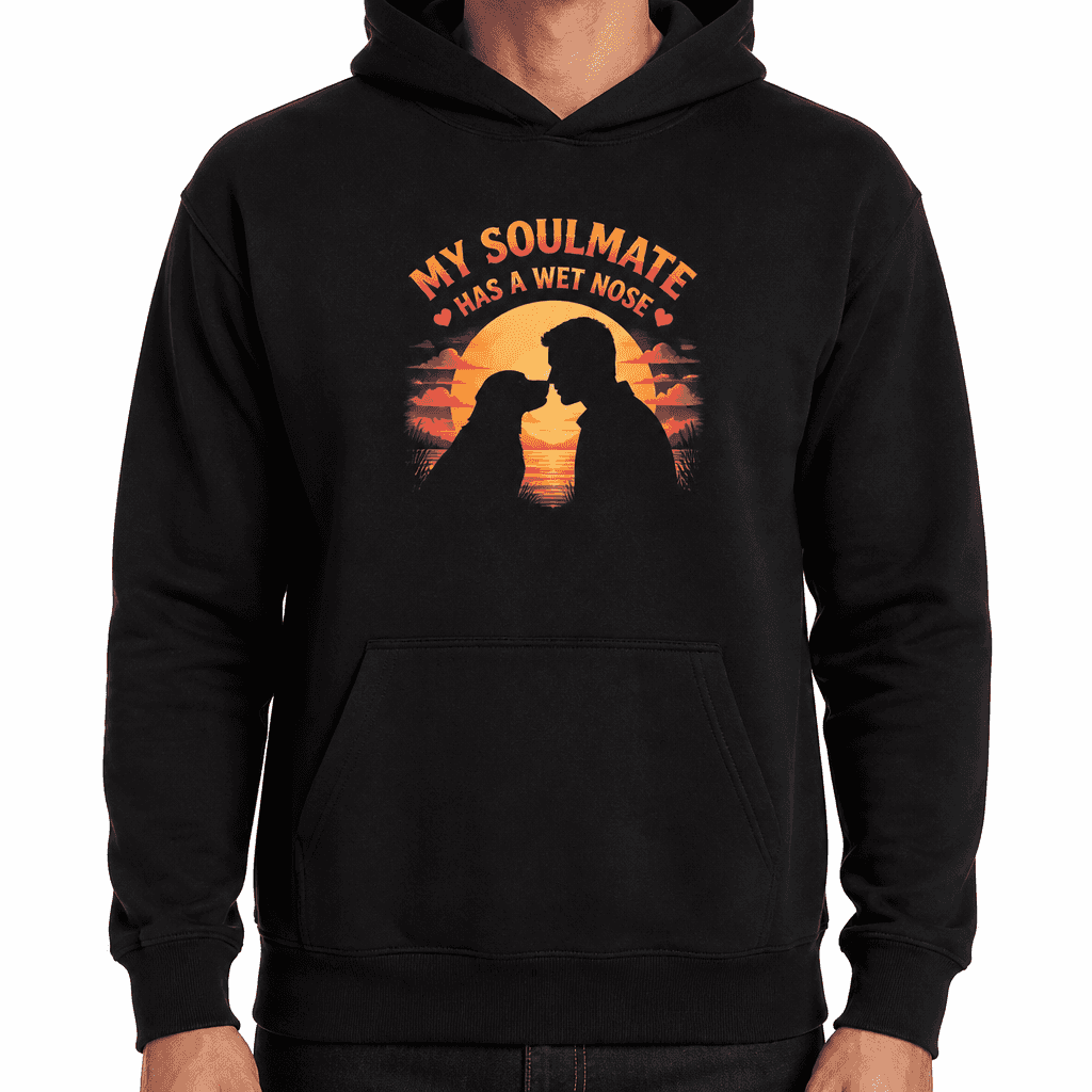 Funny Dog Lover Hoodie - My soulmate has a wet nose