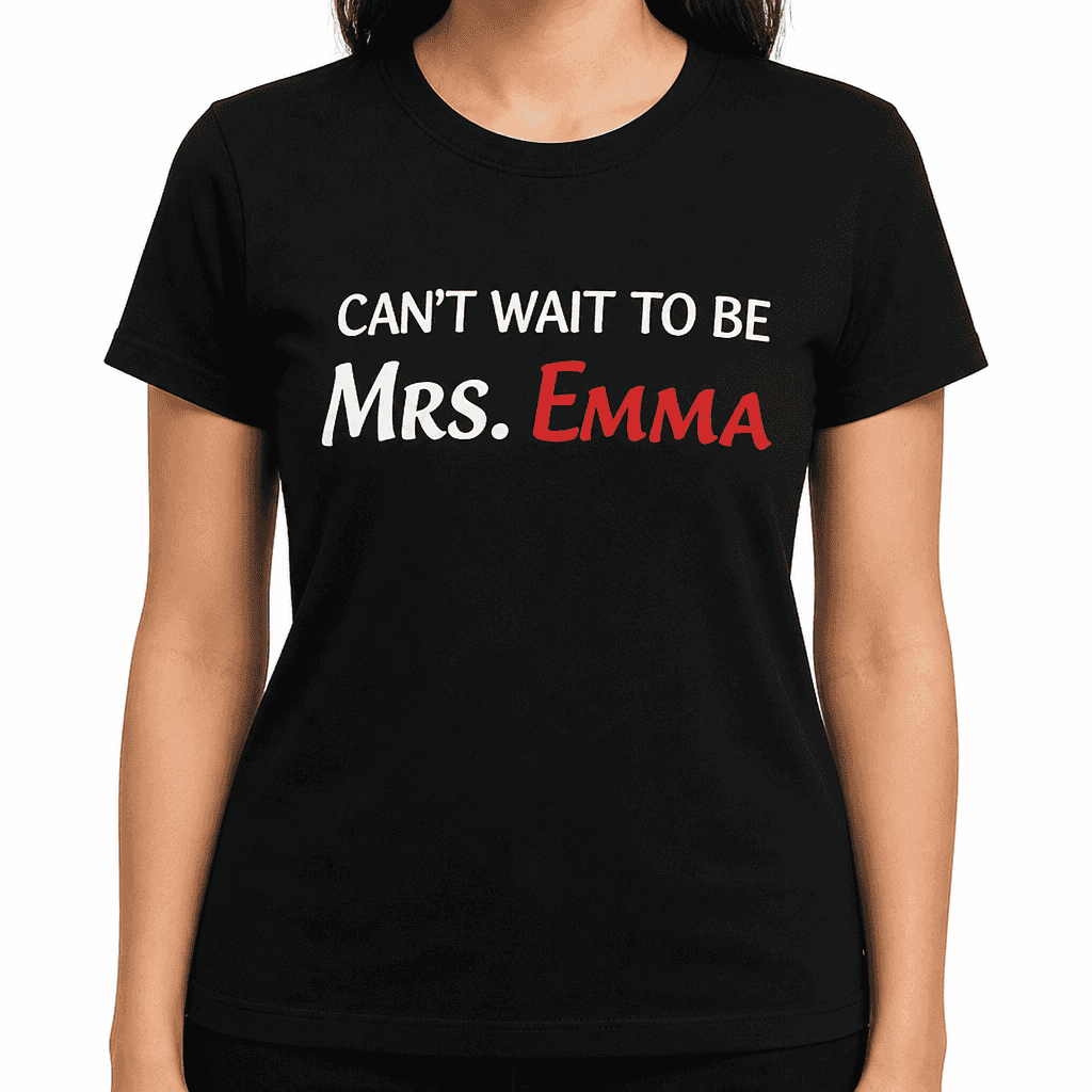 Can't Wait to Be Mrs. with your name - T-Shirt