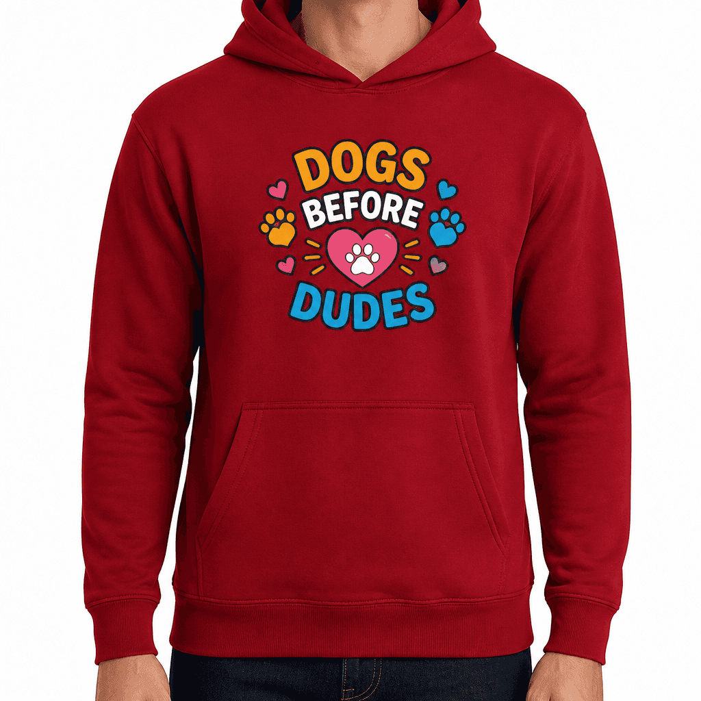 Funny Dog Lover Hoodie - Dogs before dudes
