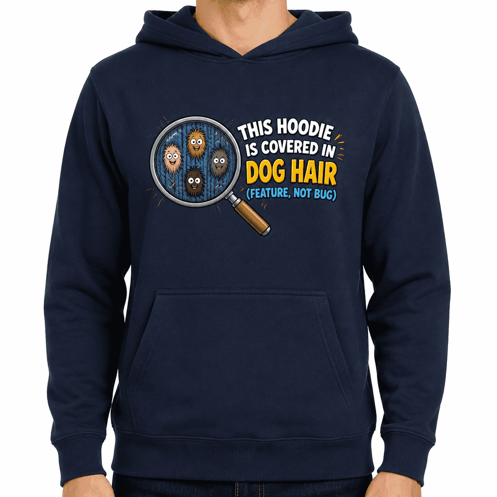 Funny Dog Lover Hoodie - This hoodie is covered in dog hair (feature, not bug)