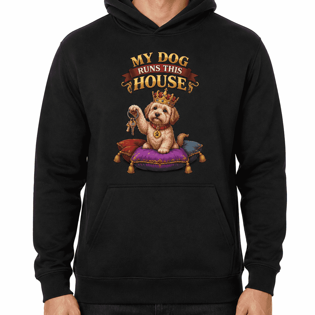 Funny Dog Lover Hoodie - My dog runs this house