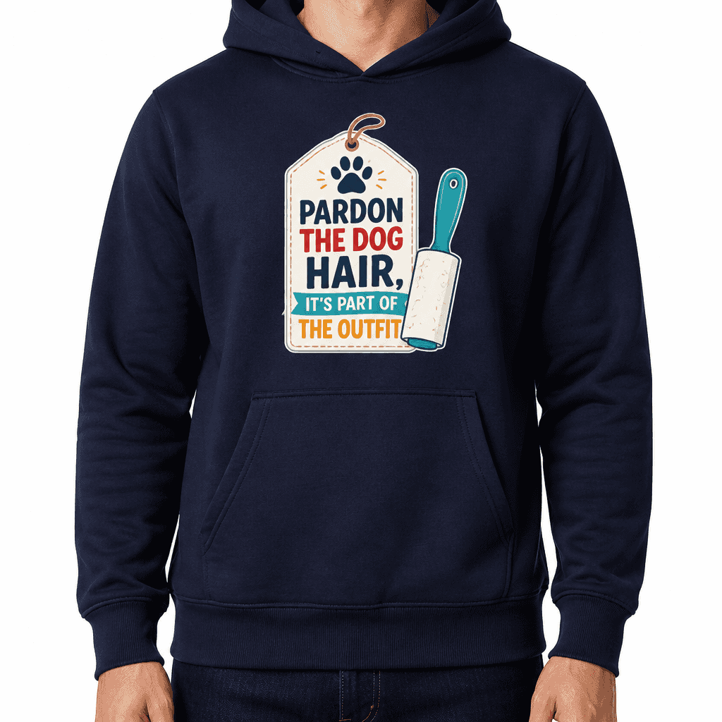 Funny Dog Lover Hoodie - Pardon the dog hair, it's part of the outfit