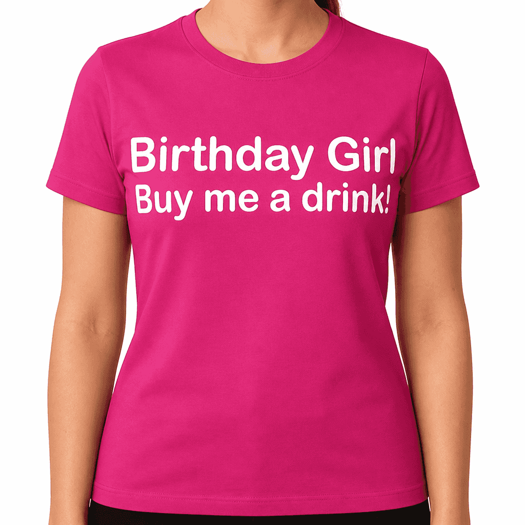 Birthday Girl Buy me a drink! - T-Shirt