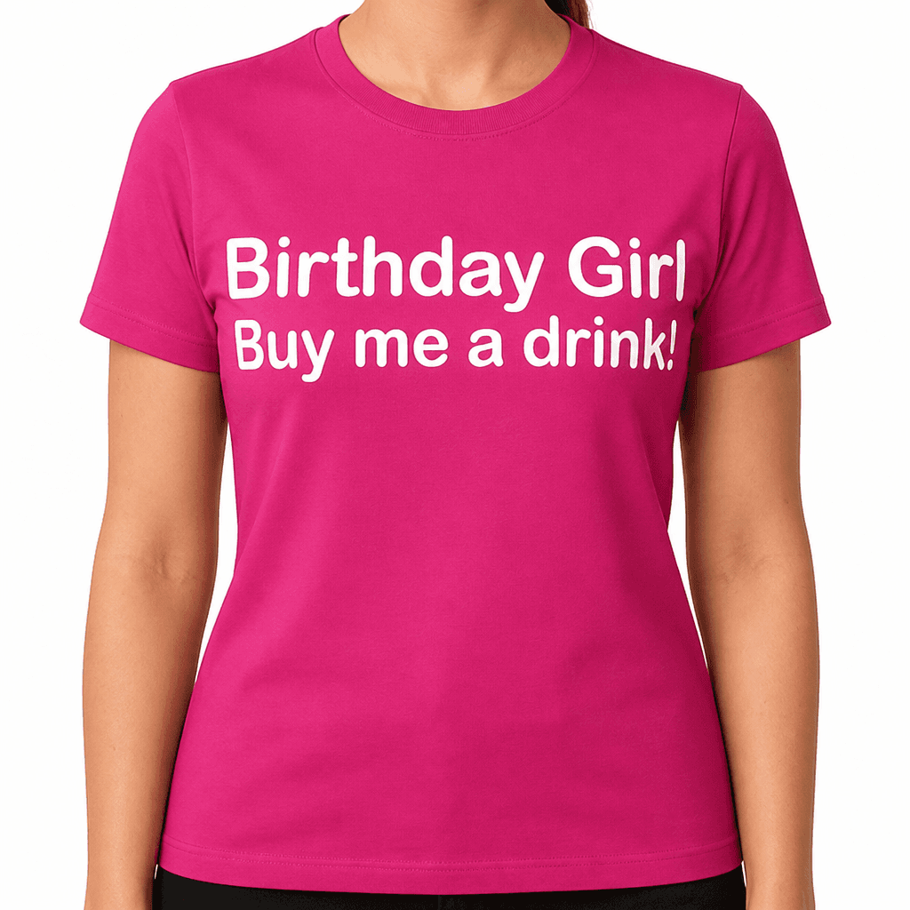 Birthday Girl Buy me a drink! - T-Shirt