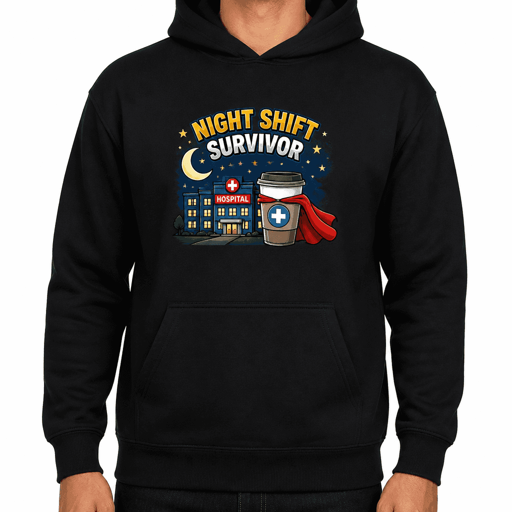 Funny Nurse Hoodie - Night shift survivor