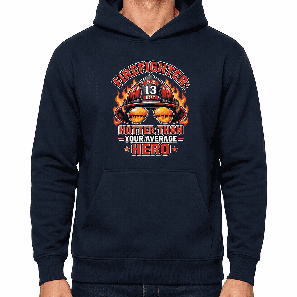 Funny Firefighter Hoodie - Hotter than your average hero