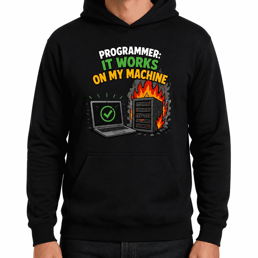 Funny Programmer Hoodie - Programmer: It works on my machine