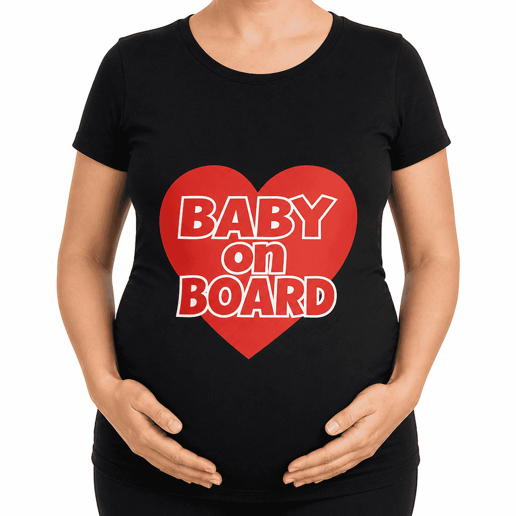 BABY on BOARD Heart - Maternity T-Shirt