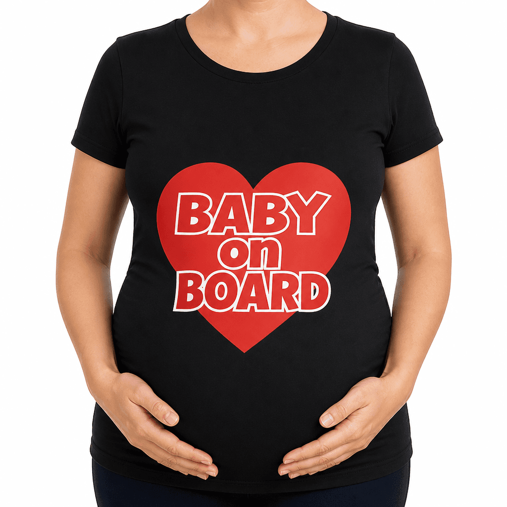 BABY on BOARD Heart - Maternity T-Shirt