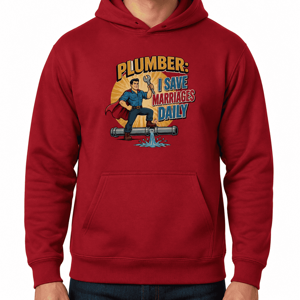 Funny Plumber Hoodie - Plumber: I save marriages daily