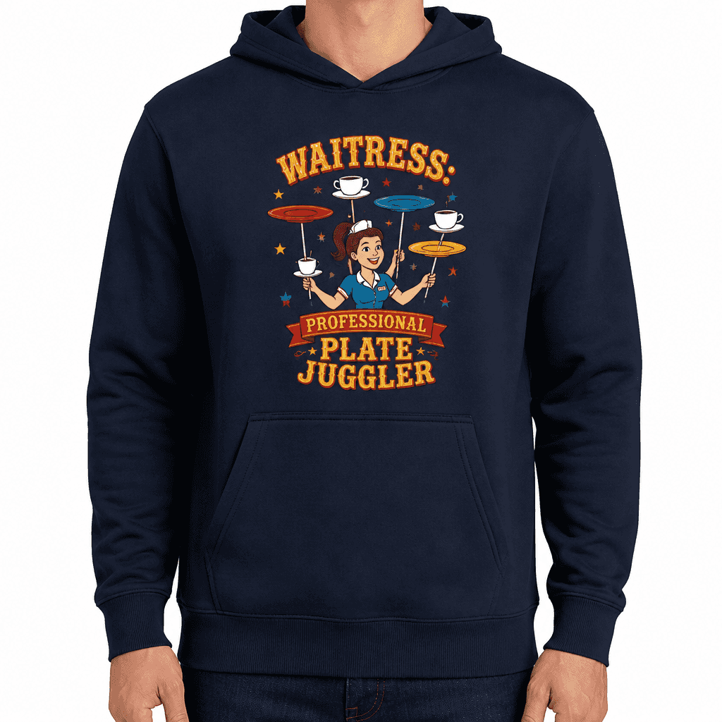 Funny Waitress Hoodie - Waitress: Professional Plate Juggler