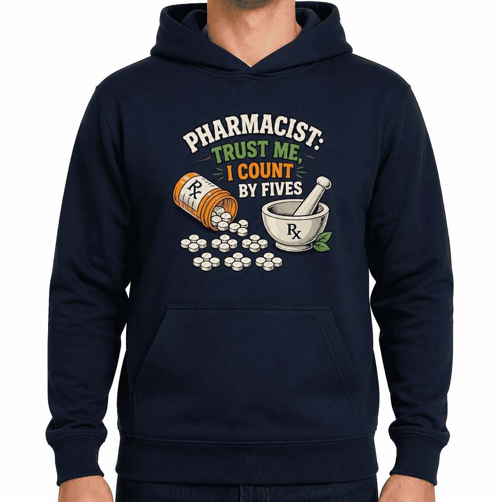Funny Pharmacist Hoodie - Trust me, I count by fives