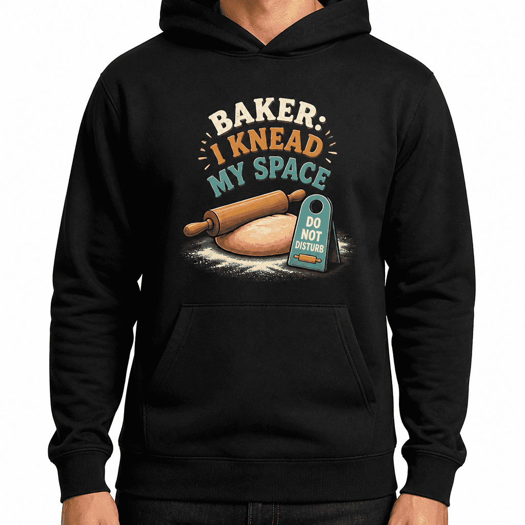 Funny Baker Hoodie - Baker: I knead my space