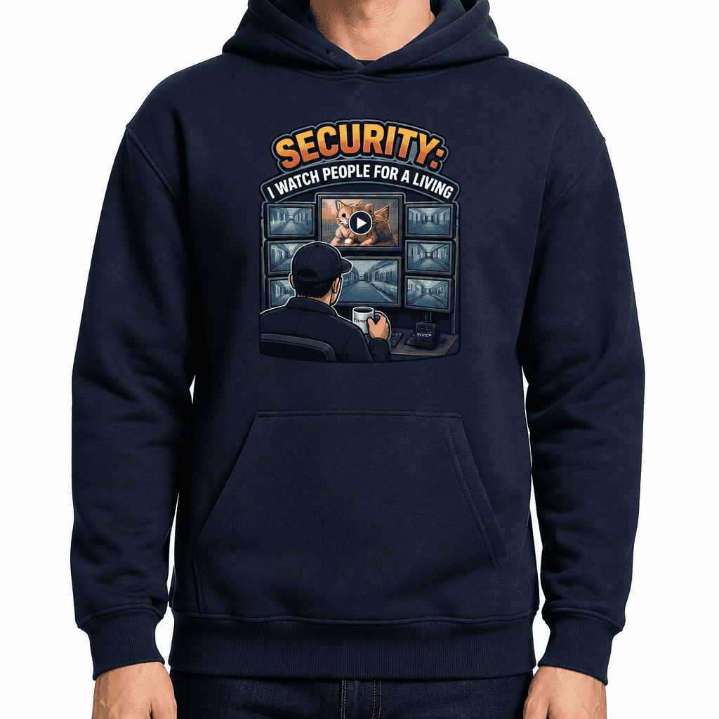 Funny Security Hoodie - Security: I watch people for a living