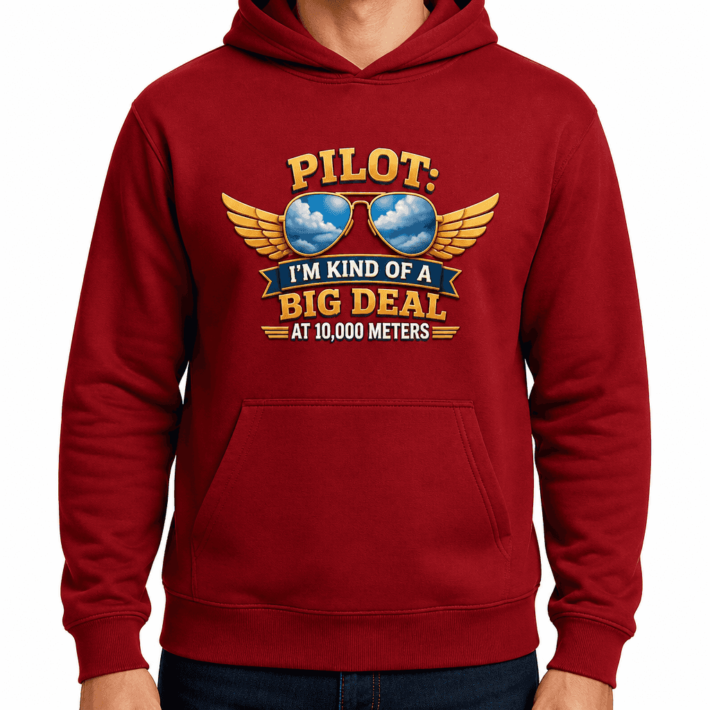 Funny Pilot Hoodie - Pilot: I'm kind of a big deal at 10,000 meters