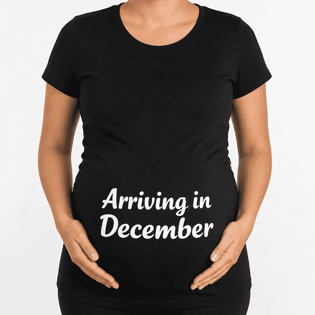Arriving in December - Maternity Shirt