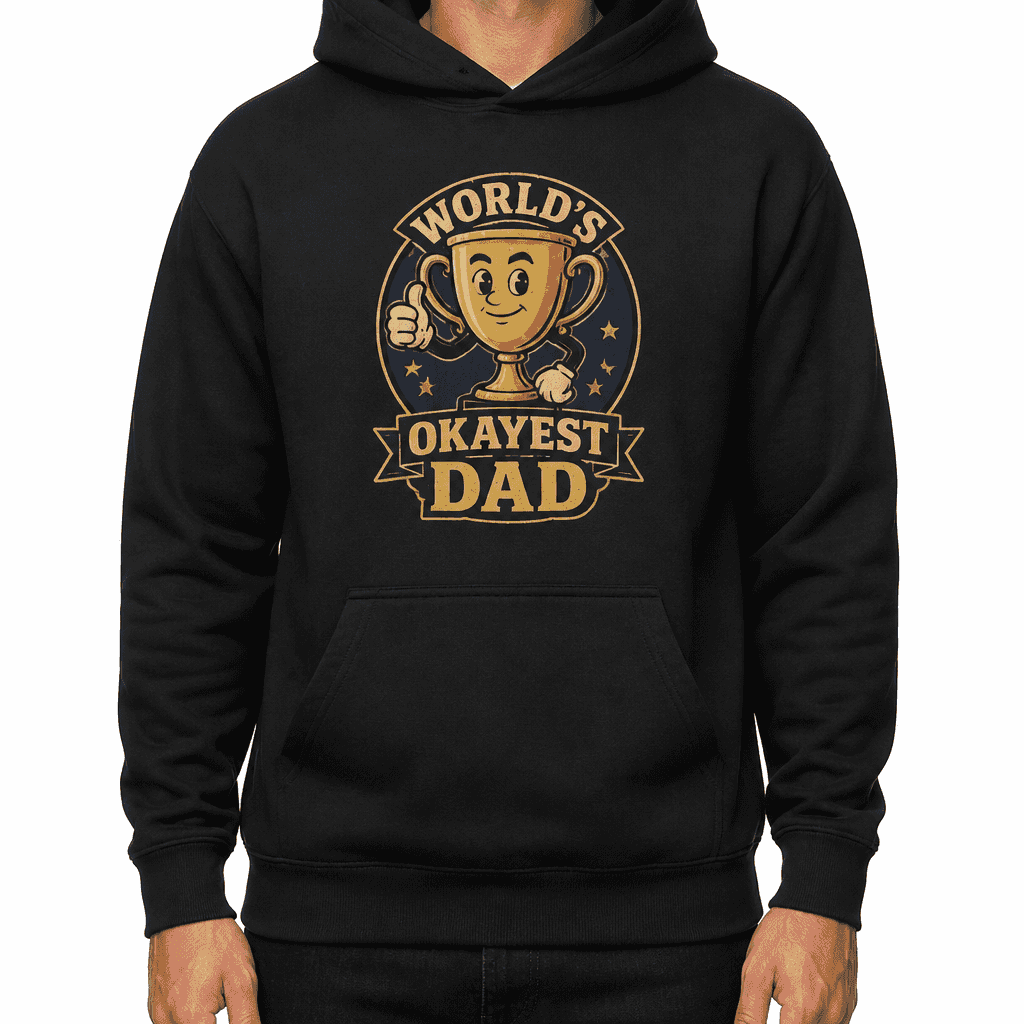 Funny Dad Hoodie - World's Okayest Dad
