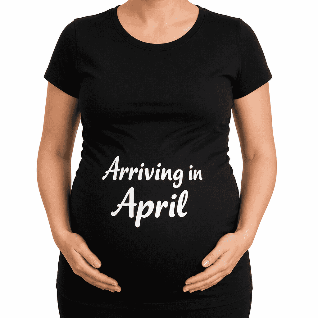 Arriving in April - Maternity Shirt
