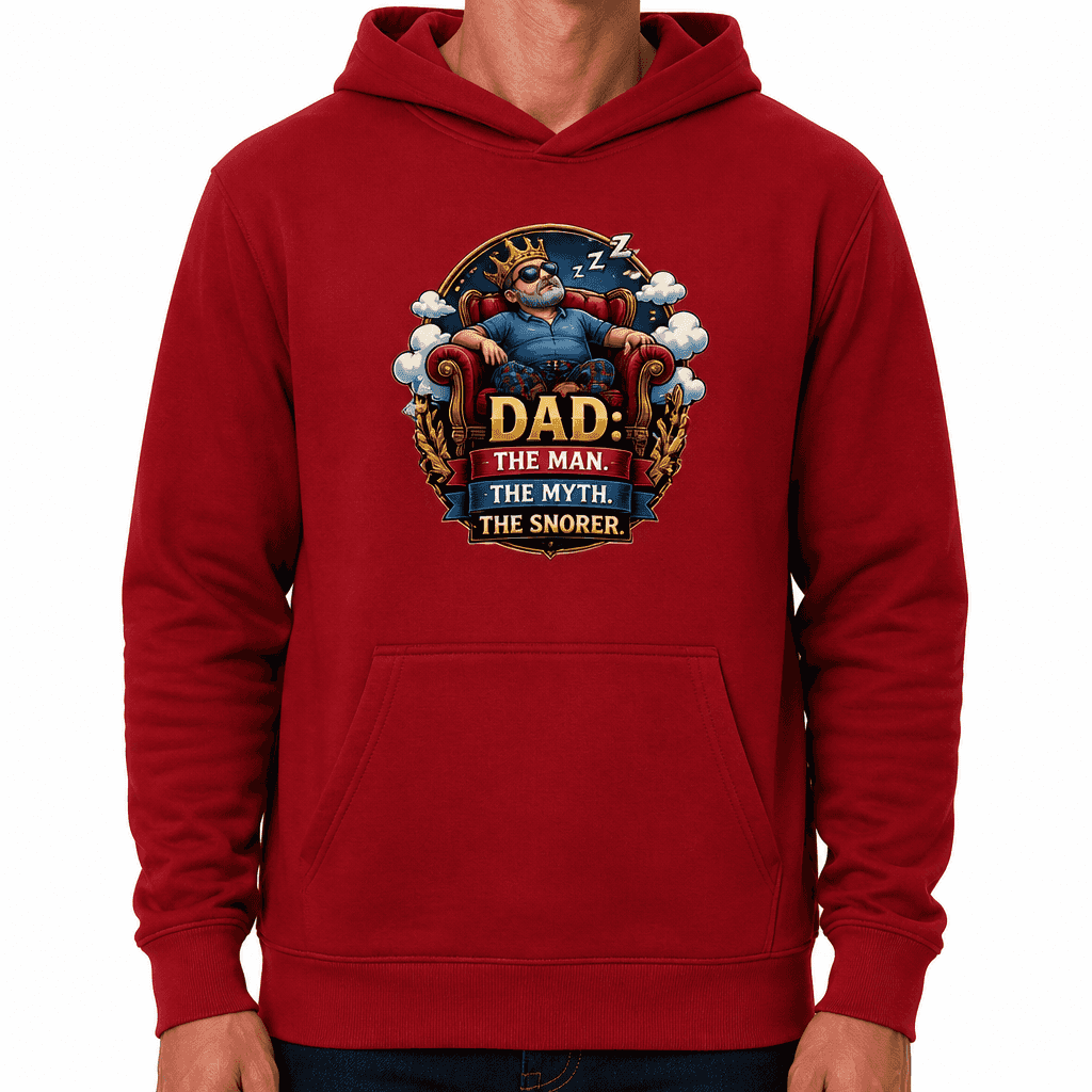 Funny Dad Hoodie - Dad: The man. The myth. The snorer.