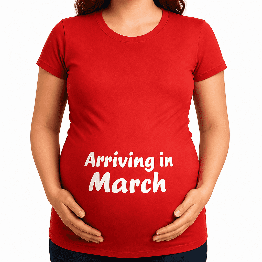 Arriving in March - Maternity Shirt