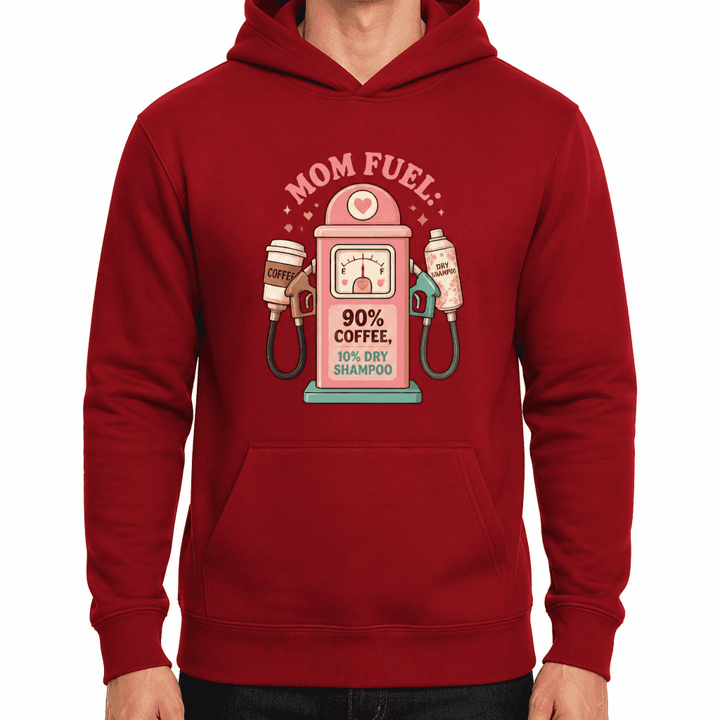 Funny Mom Hoodie - Mom fuel: 90% coffee, 10% dry shampoo