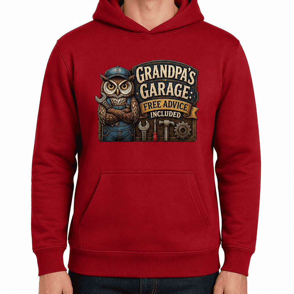 Funny Grandpa Hoodie - Grandpa's garage: free advice included