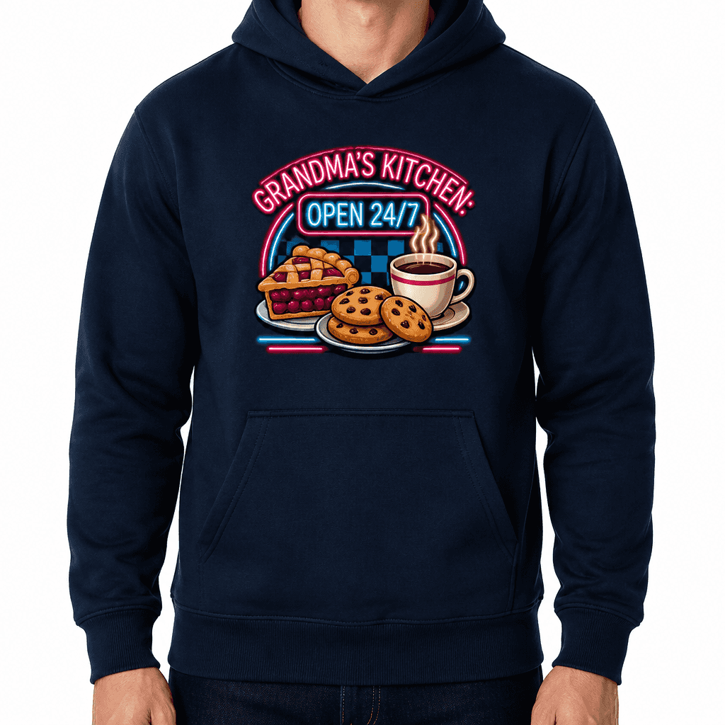 Funny Grandma Hoodie - Grandma's Kitchen: Open 24/7