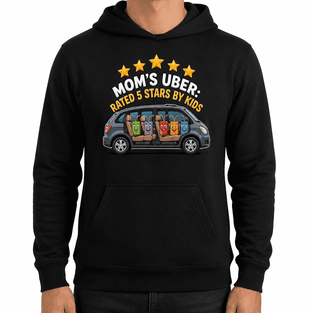 Funny Mom Hoodie - Mom's Uber: rated 5 stars by kids