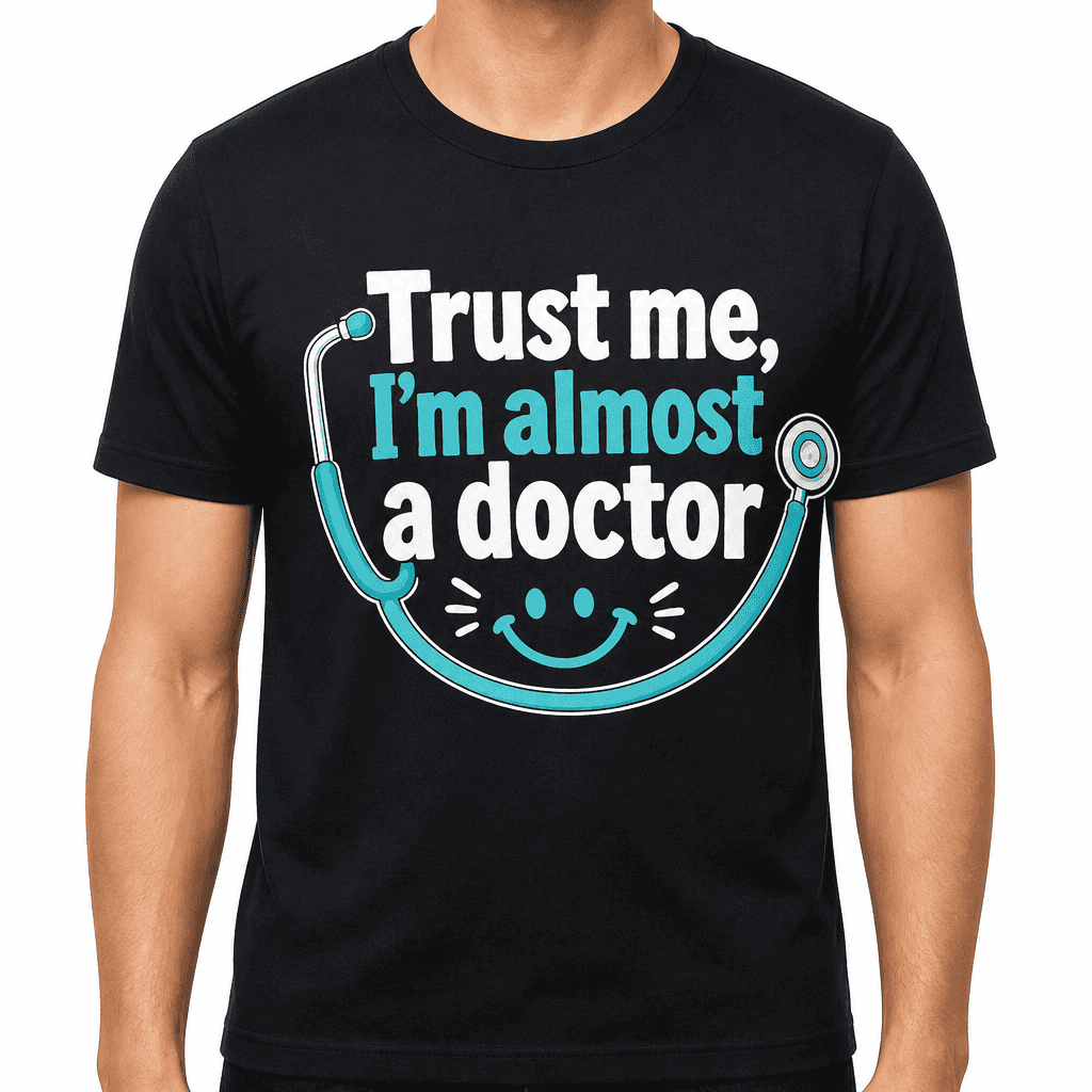 Funny Doctor T-Shirt - Trust me, I'm almost a doctor