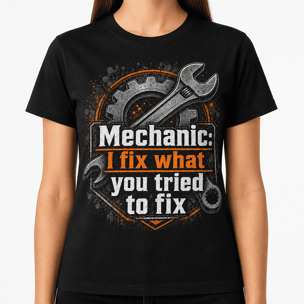 Funny Mechanic T-Shirt - Mechanic: I fix what you