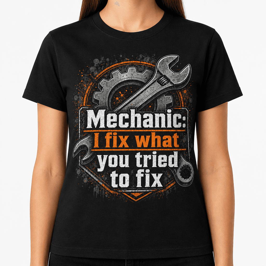Funny Mechanic T-Shirt - Mechanic: I fix what you