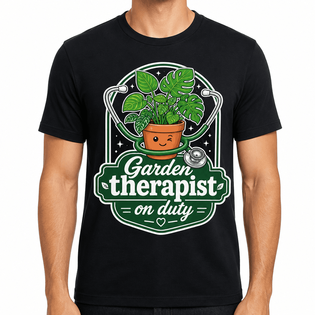 Funny Plant Lover T-Shirt - Garden therapist on duty