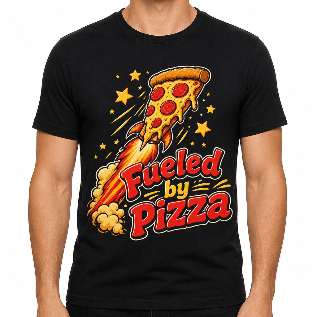 Funny Pizza T-Shirt - Fueled by pizza