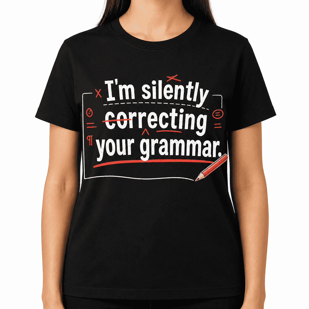 Grammar T-Shirt - I'm silently correcting your grammar.