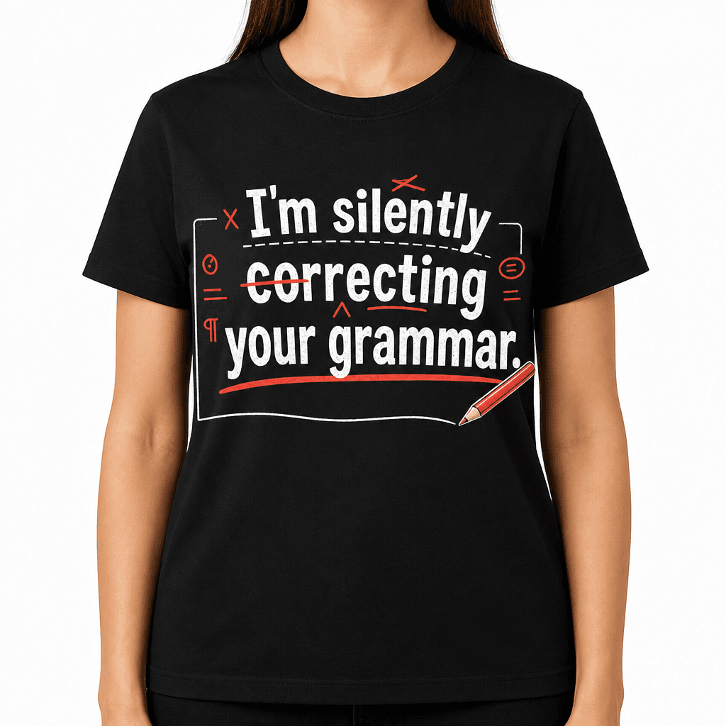 Grammar T-Shirt - I'm silently correcting your grammar.