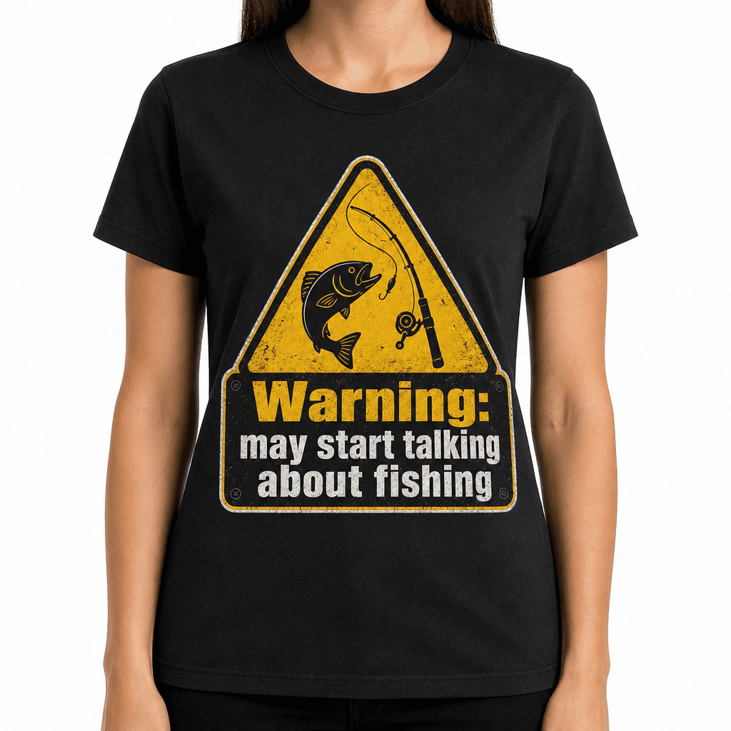Funny Fishing T-Shirt - Warning: may start talking