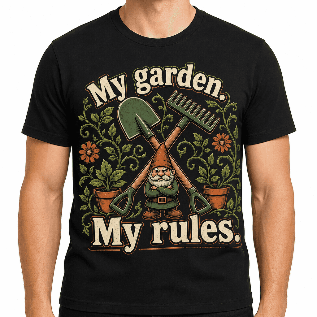 Funny Gardening T-Shirt - My garden. My rules.