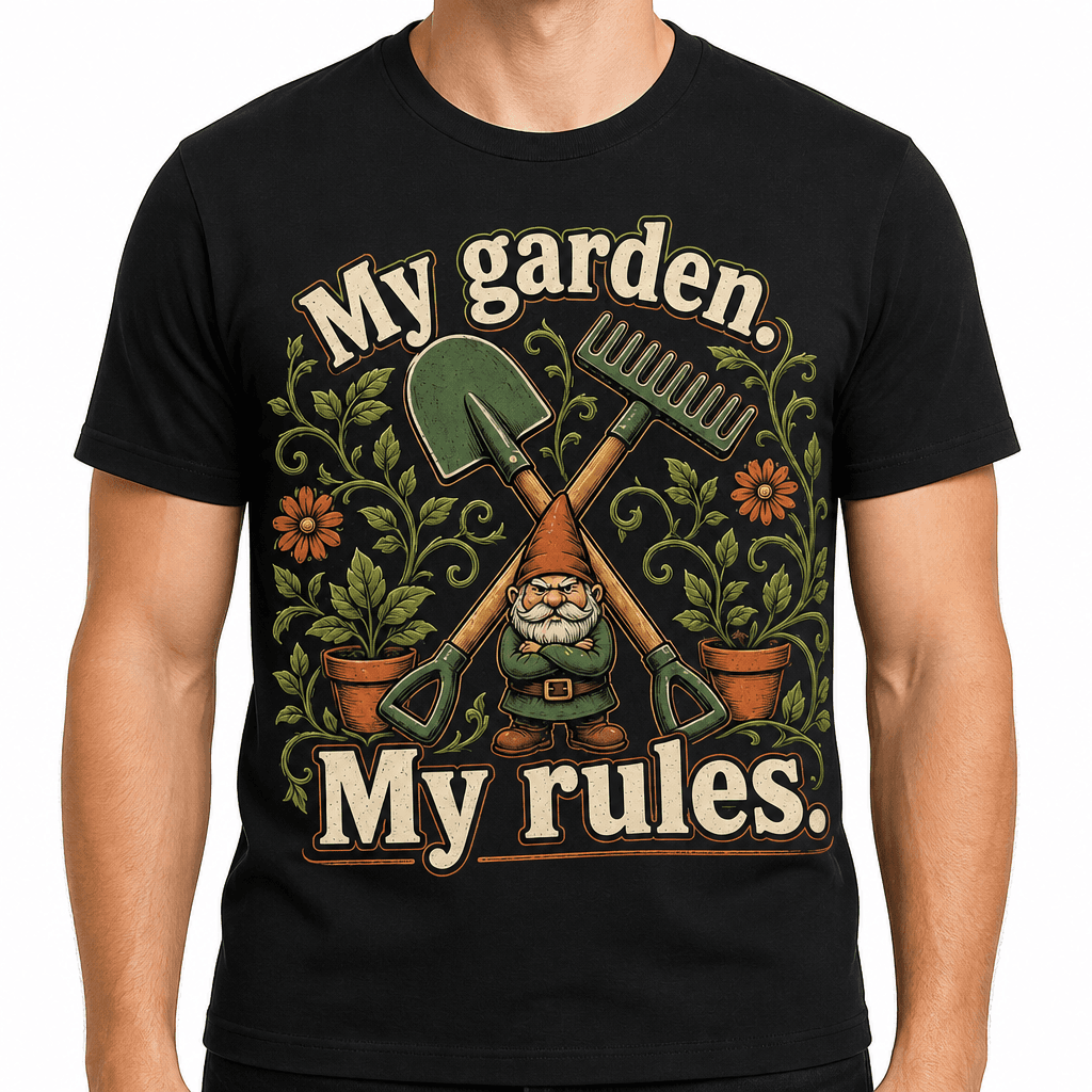 Funny Gardening T-Shirt - My garden. My rules.