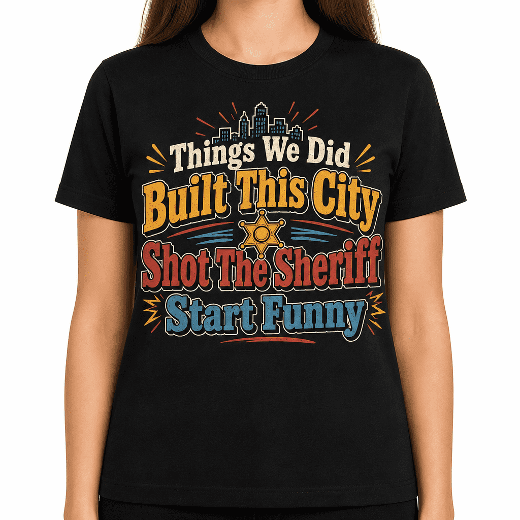 Funny Sarcastic T-Shirt - Things We Did Built This City