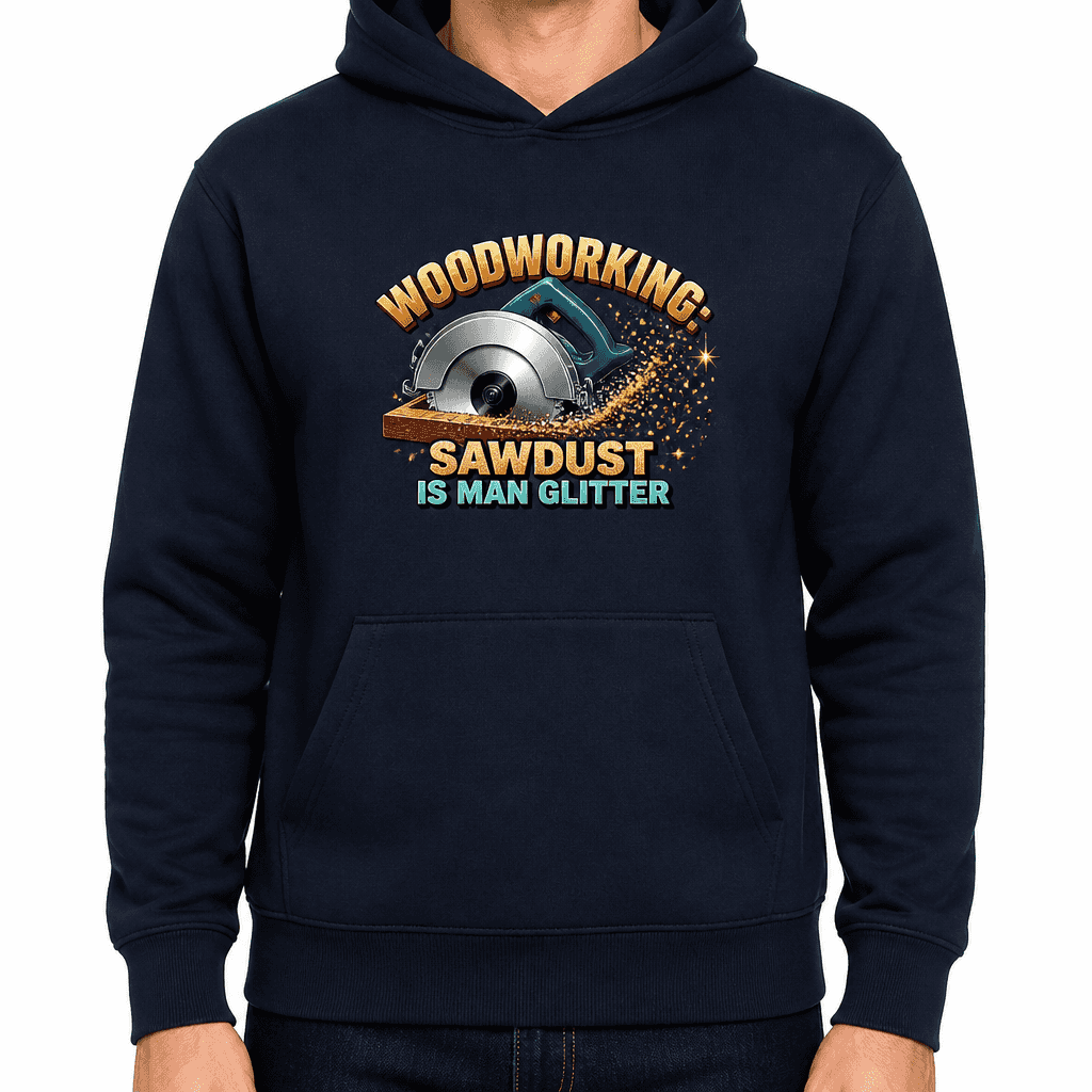 Funny Woodworking Hoodie - Woodworking: Sawdust is man glitter