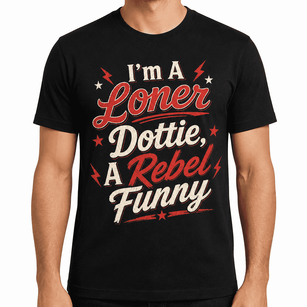 Funny Rebel T-Shirt - I’m A Loner Dottie, A Rebel Funny