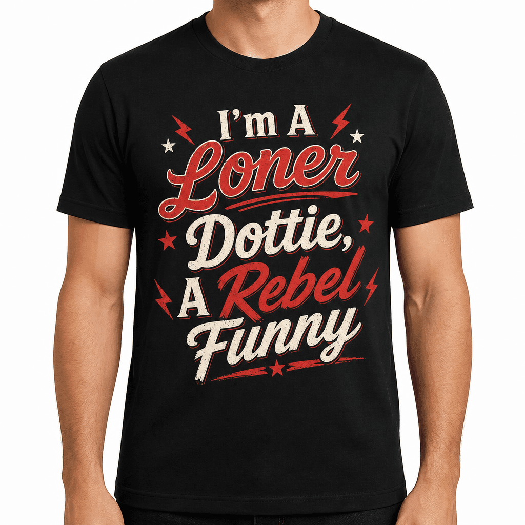Funny Rebel T-Shirt - I’m A Loner Dottie, A Rebel Funny